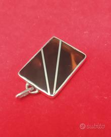 Ciondolo argento 925 e pietra tartarugata