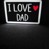 Lampada LED Personalizzata “I Love Dad”