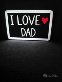 Lampada LED Personalizzata “I Love Dad”