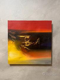 Dipinto estratto contemporaneo, firmato,