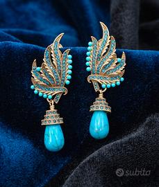 Orecchini pendenti Vintage stile etrusco per donna