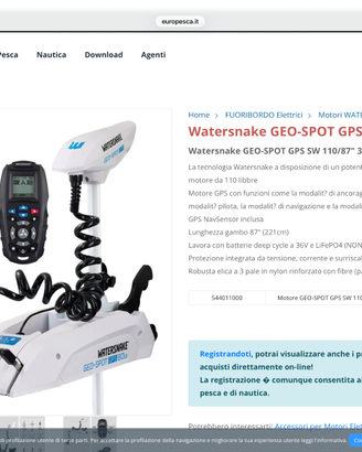 Watersnake Geospot 80-78  Motore Elettrico di Prua