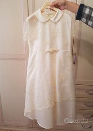 Vestito da cerimonia color panna per bambina