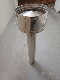 Canna fumaria in acciaio inox con cappello