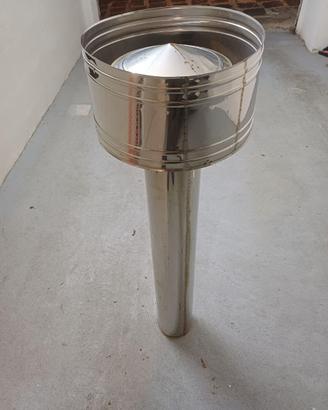 Canna fumaria in acciaio inox con cappello