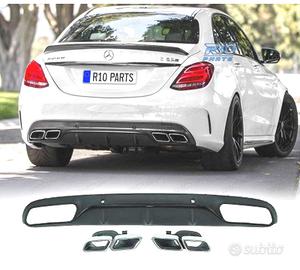 DIFFUSORE MERCEDES C W205 14-18 LOOK AMG C63 + TER