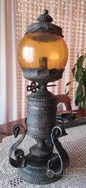 lampada rustica in ferro battuto