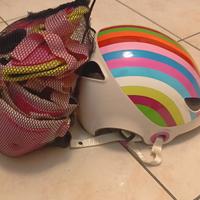 casco btwin e kit protezione arti