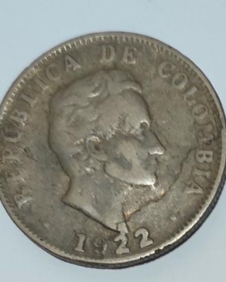 COLOMBIA 1922 centavos 50