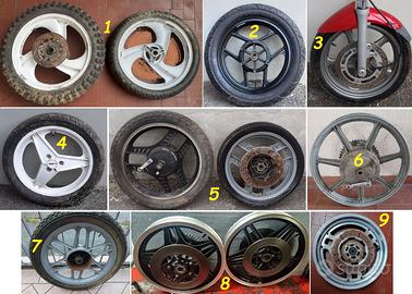 Ruote e cerchi moto epoca italiane e giapponesi