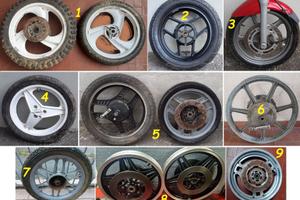 Ruote e cerchi moto epoca italiane e giapponesi