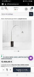 lampada flos arco con marmo nero
