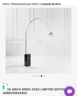 lampada flos arco con marmo nero