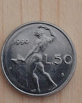 50 lire vulcano piccole + 50 lire italia turrita