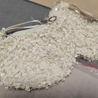 borsa da sera bianco perla