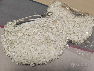 borsa da sera bianco perla