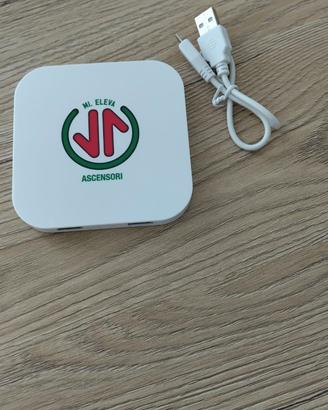 Caricabatterie wireless con due porte usb