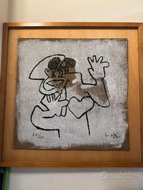 Roberto Sebastián Matta -Serigrafia su tela grezza