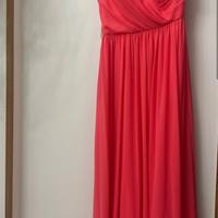 Vestito lungo color corallo