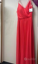 Vestito lungo color corallo