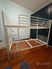 Letto a castello metallo bianco Ikea