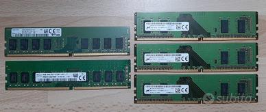 5 Banchi RAM DDR4 4GB PC4 per PC Desktop