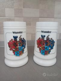 Coppia boccali da birra vintage Wurster
