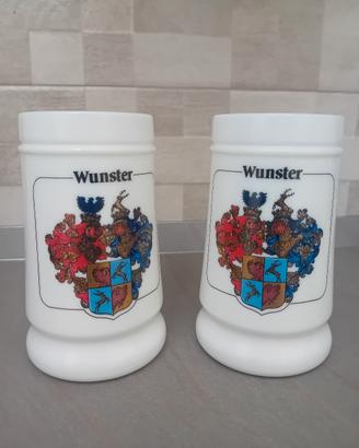 Coppia boccali da birra vintage Wurster