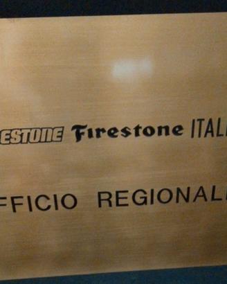 targa aziendale in ottone vintage Firestone/Brid