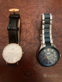Coppia orologi classico e sportivo