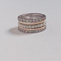 Anello in argento e oro 