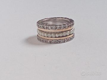 Anello in argento e oro 
