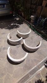 Cordolo in cemento bianco per aiuole