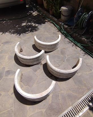 Cordolo in cemento bianco per aiuole