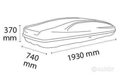 Baule per auto 390 lt