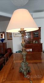 Lampada Candeliere in rame adattato a lume