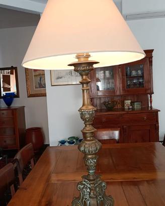 Lampada Candeliere in rame adattato a lume