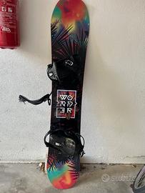 Tavola snowboard e attacchi