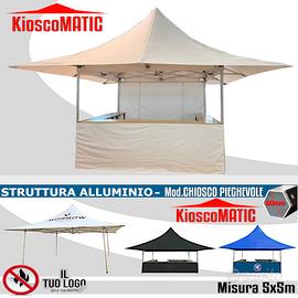 Chiosco gazebo pieghevole certificato eventi sagre