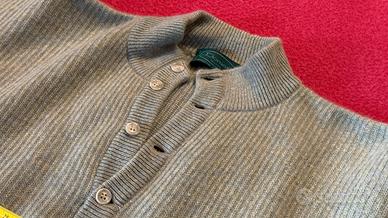 Maglione Doriani Cashmere Triplo Filo XL Verdino