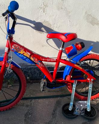 Bicicletta 16” spiderman dino bikes con rotelle