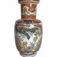 Vaso Ceramica Italiana Stile Chinoiserie Vintage