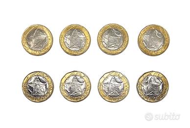 LOTTO 8 MONETE 1000 LIRE 1997 GERMA DIVISA KM#190