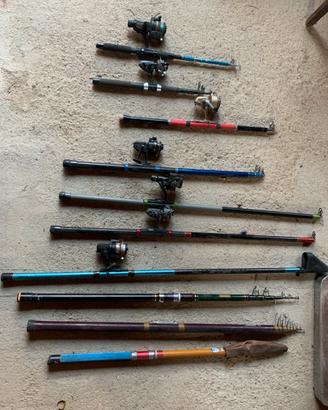 Canne da pesca vintage