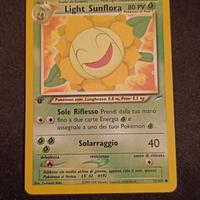 carta Pokemon light Sunflora prima edizione