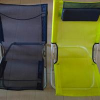 Due sedie sdraio per mare o giardino