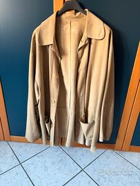 Giacca in pelle scamosciata