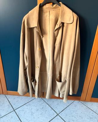 Giacca in pelle scamosciata