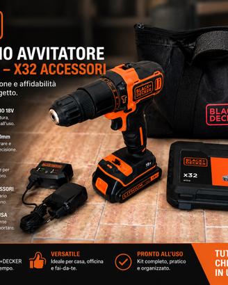 BLACK+DECKER Trapano/Avvitatore BDCHD18