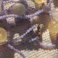 Collana Super lungo con ametista viola. 240 cm